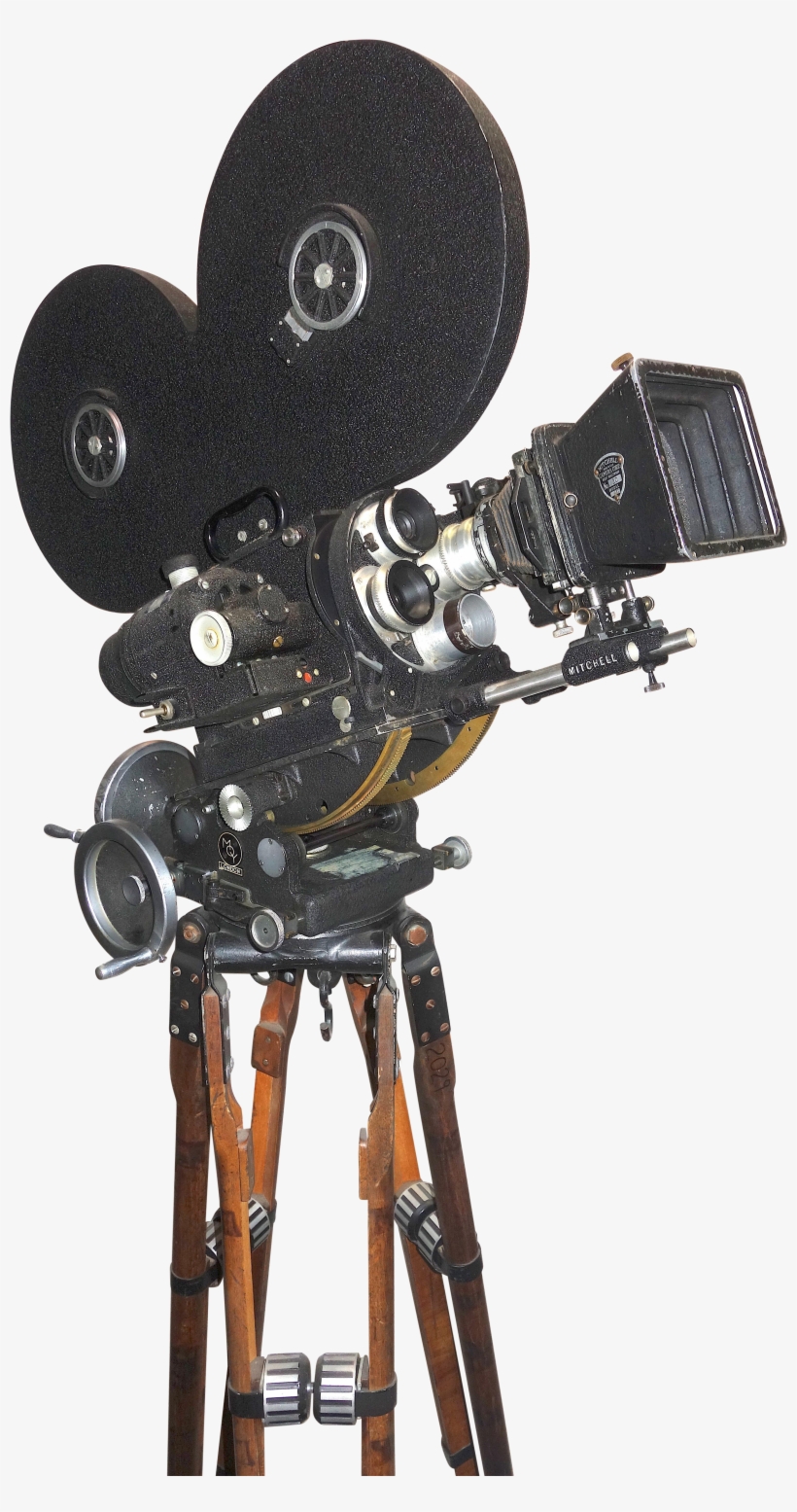 Incredible Mid Century Movie With Geared Head - Movie Camera Hollywood Png, transparent png download