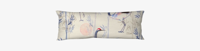Hand-drawn Watercolor Seamless Pattern With White Japanese - Watercolor Painting, transparent png download