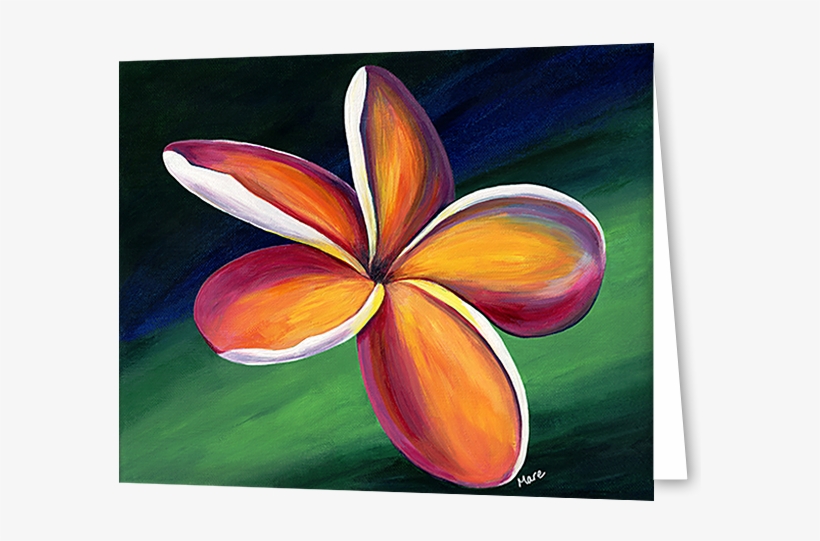 Dancing Plumeria Greeting Cards - Acrylic Plumeria, transparent png download