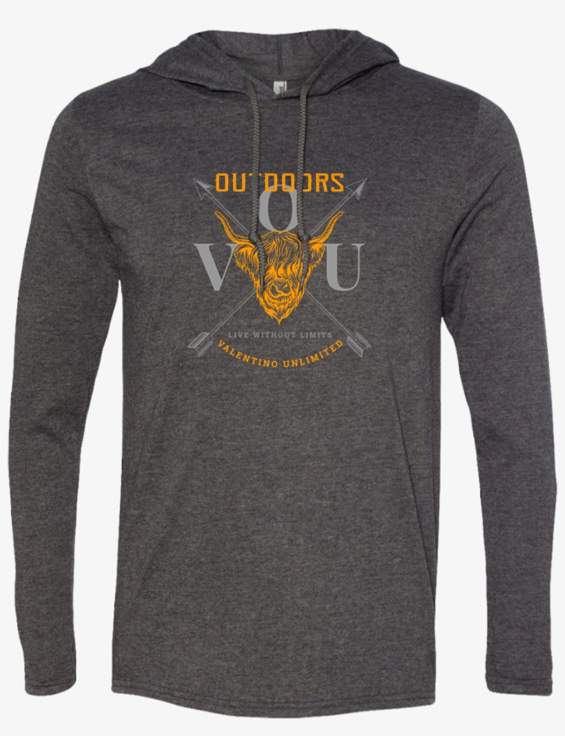 Vuo Bull And Crossed Arrows Ls T-shirt Hoodie - T-shirt, transparent png download