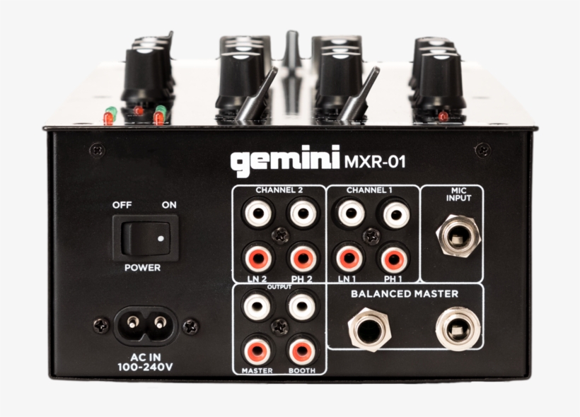2 Channel Professional Dj Mixer - Gemini Mxr 01, transparent png download