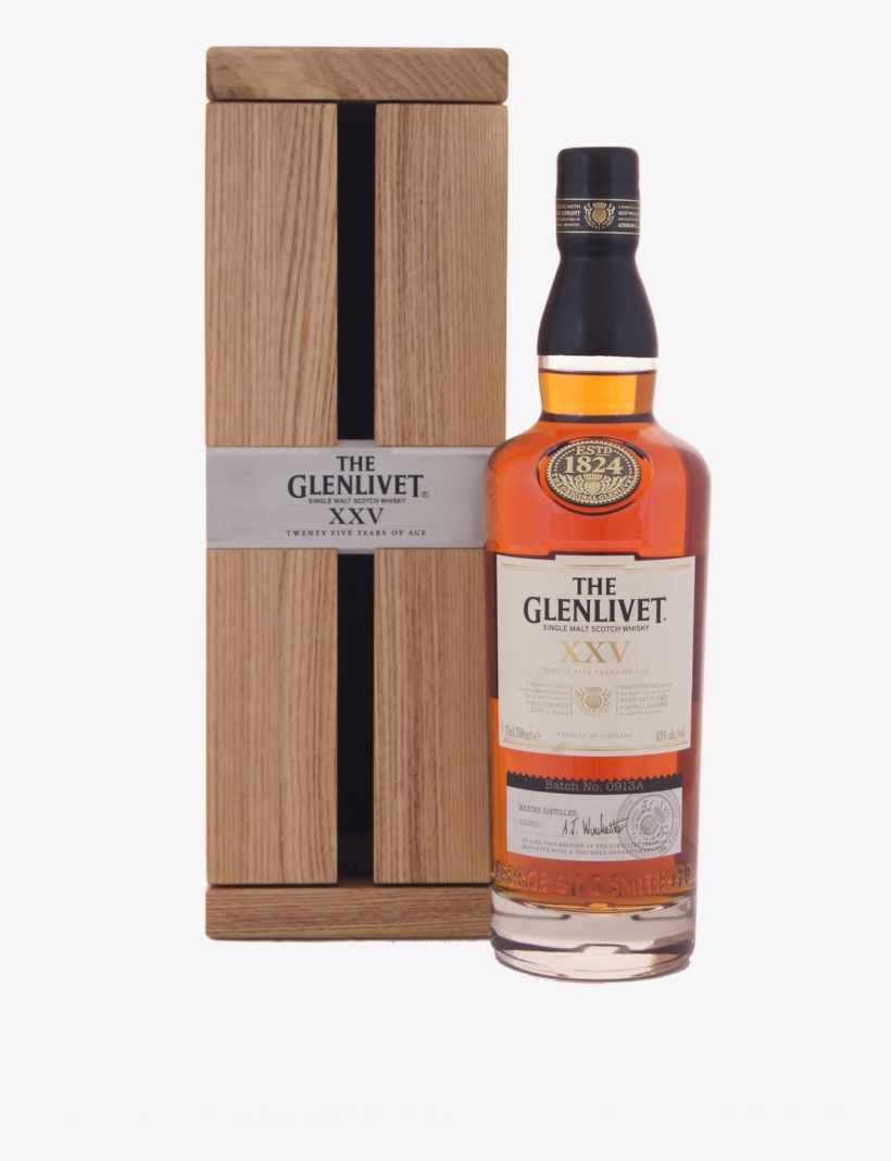 The Glenlivet Xxv 25 Jahre Whisky Online Kaufen - Glenlivet, transparent png download