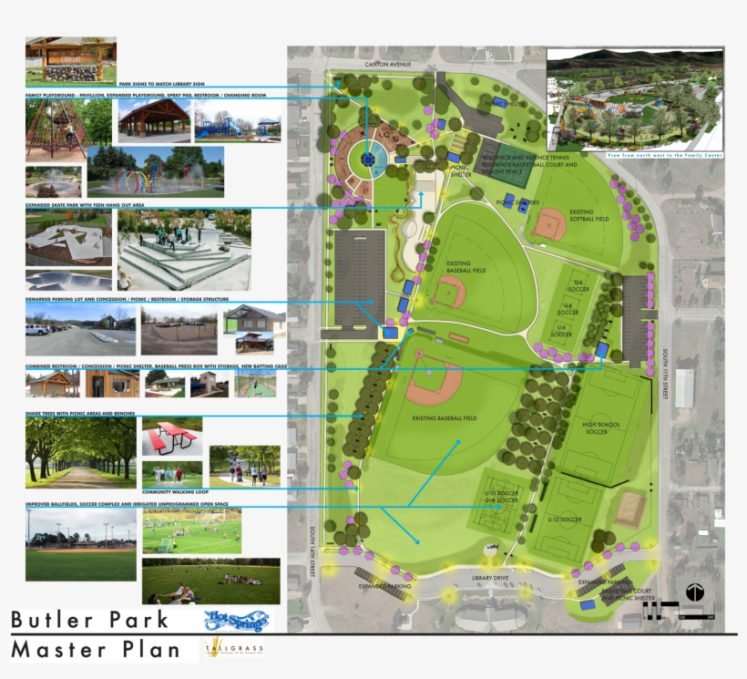 Butler Park Master Plan Board 2014 12 24 - Map, transparent png download