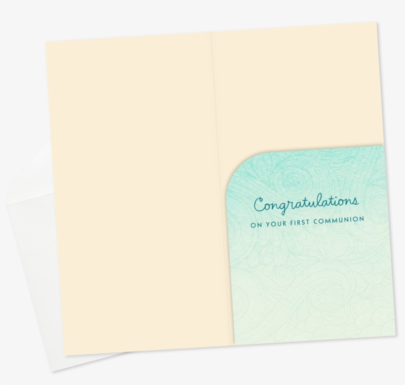 Church And Dove Money Holder First Communion Card - Paper, transparent png download