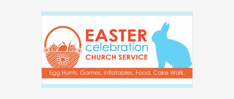 Easter Celebration Vinyl Banner With Rabbit And Easter - Rabbit, transparent png download