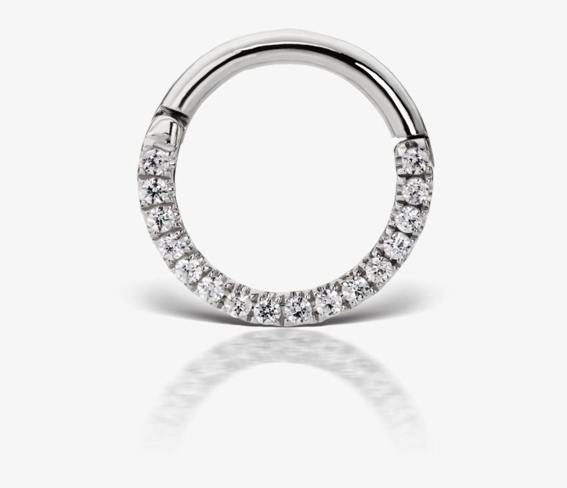 16g 5/16" Cubic Zirconia Horizontal Eternity Clicker - Daith Piercing, transparent png download