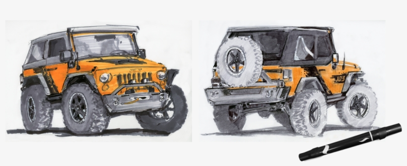 Sketching A Jeep Built For A Hero - Thundercat Jeep, transparent png download