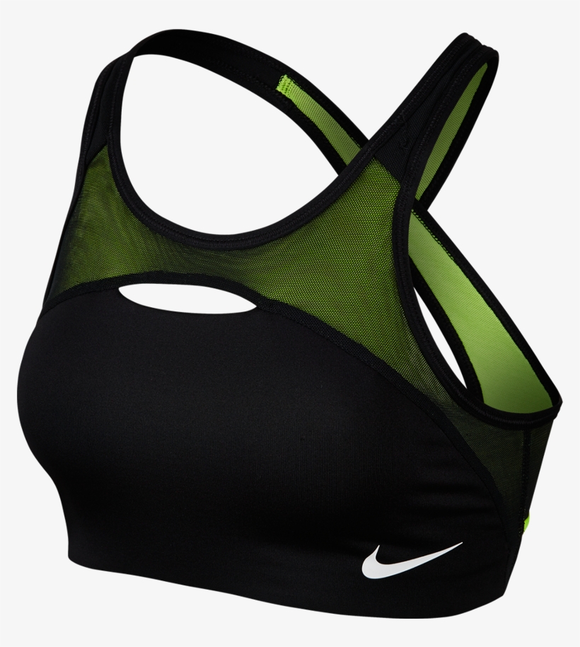 Nike Women's Pro Swoosh Mod Bra Black - Brassiere, transparent png download
