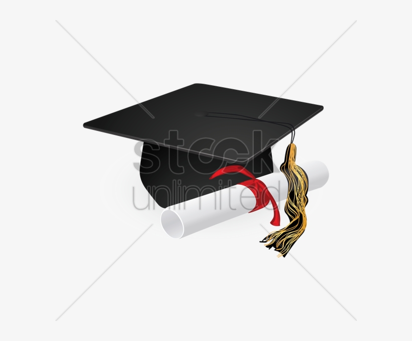 Graduation Diploma Png - Graduation Cap And Scroll, transparent png download