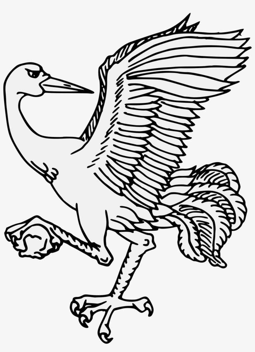 Crane Addorsed Regardant - Goose, transparent png download