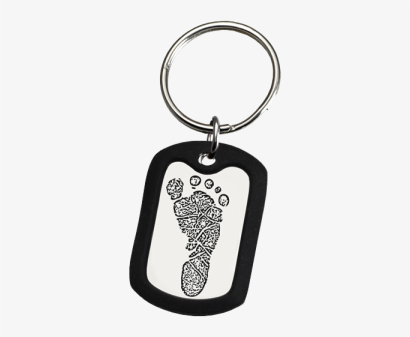 Fingerprint Memorial Key Ring - Key Chains Clipart Black And White, transparent png download