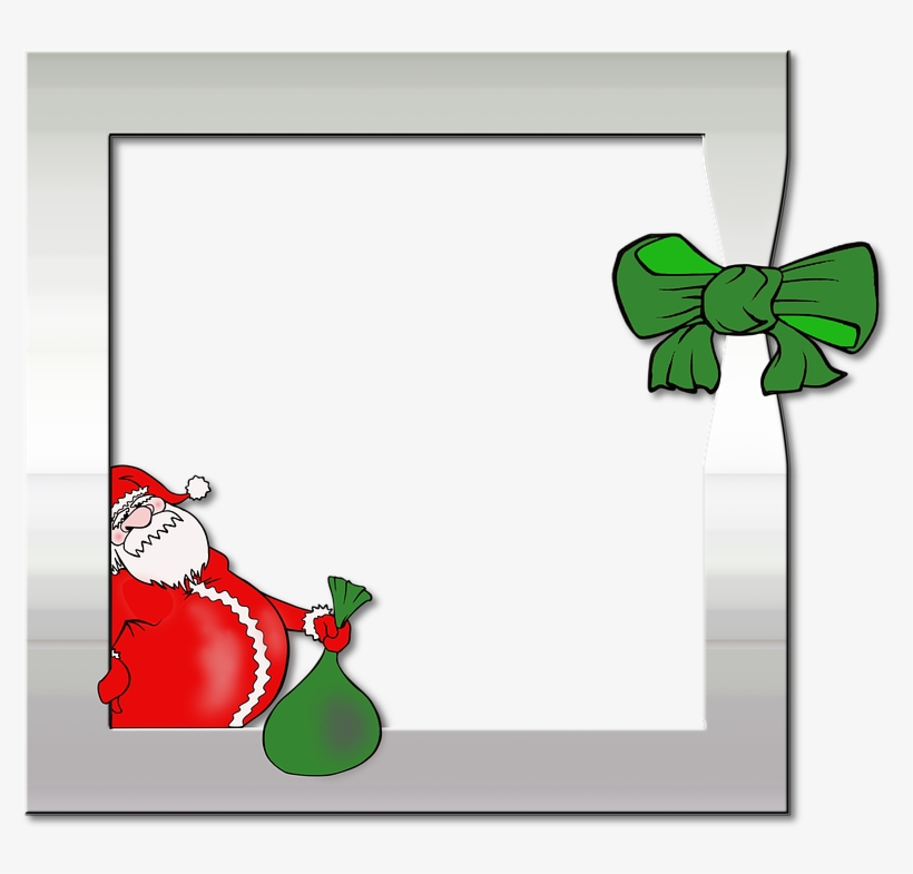 Photo Frame, Photo, Album, Santa Claus, Silver - Ramka Mikołaj Png, transparent png download