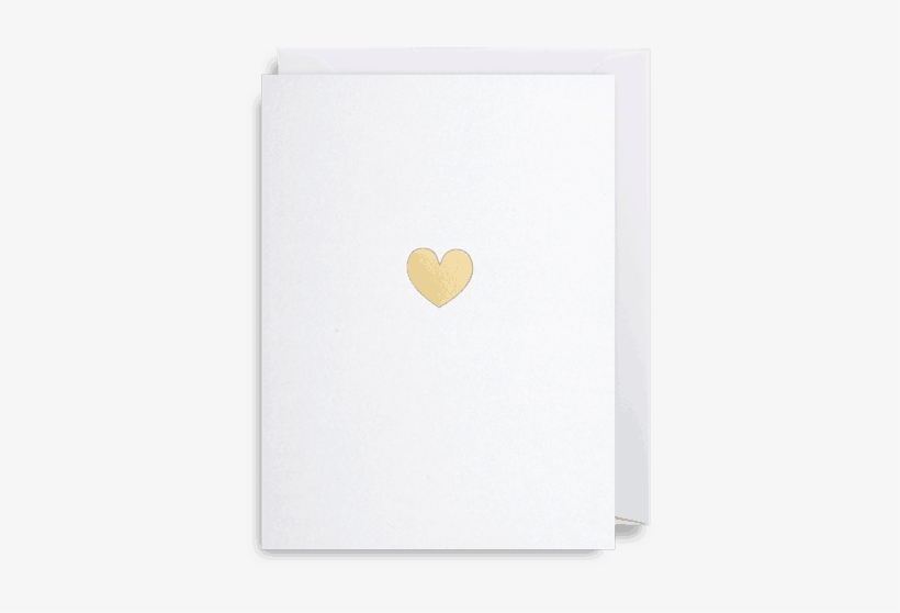 Chic Card Simple Gold Heart Design - Apple, transparent png download