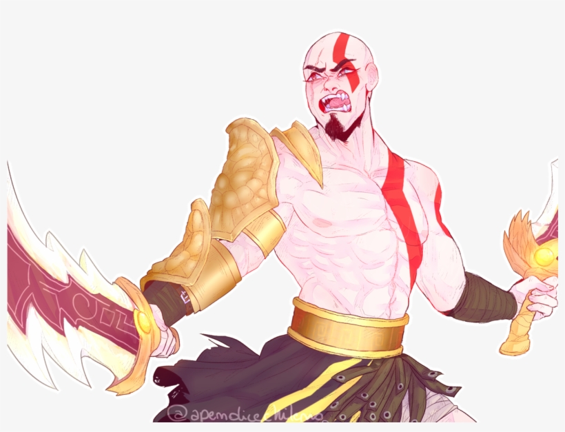 Kratos Dios De La Guerra Dibujo, transparent png download