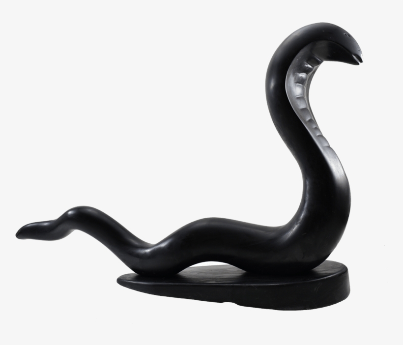 Black Stone Snake Sculpture 5 - Black Snake Sculpture, transparent png download