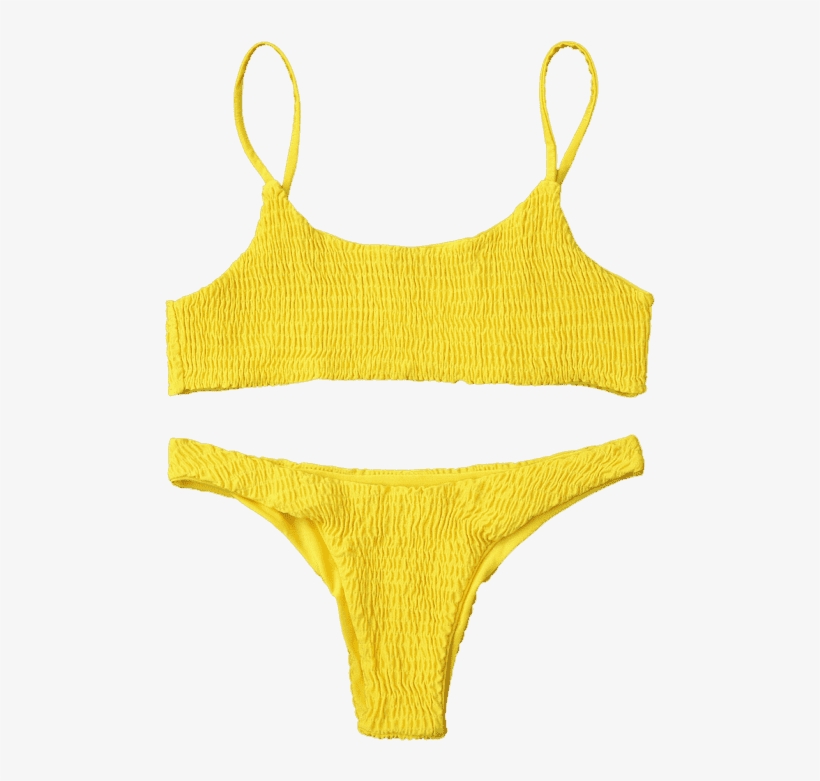 Smocked Bikini Top And Bottoms - Ruffle Smocked Bikini, transparent png download
