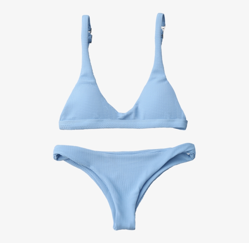 Clip Freeuse Bikini Transparent Blue - Low Waisted Padded Scoop Bikini Set Yellow, transparent png download