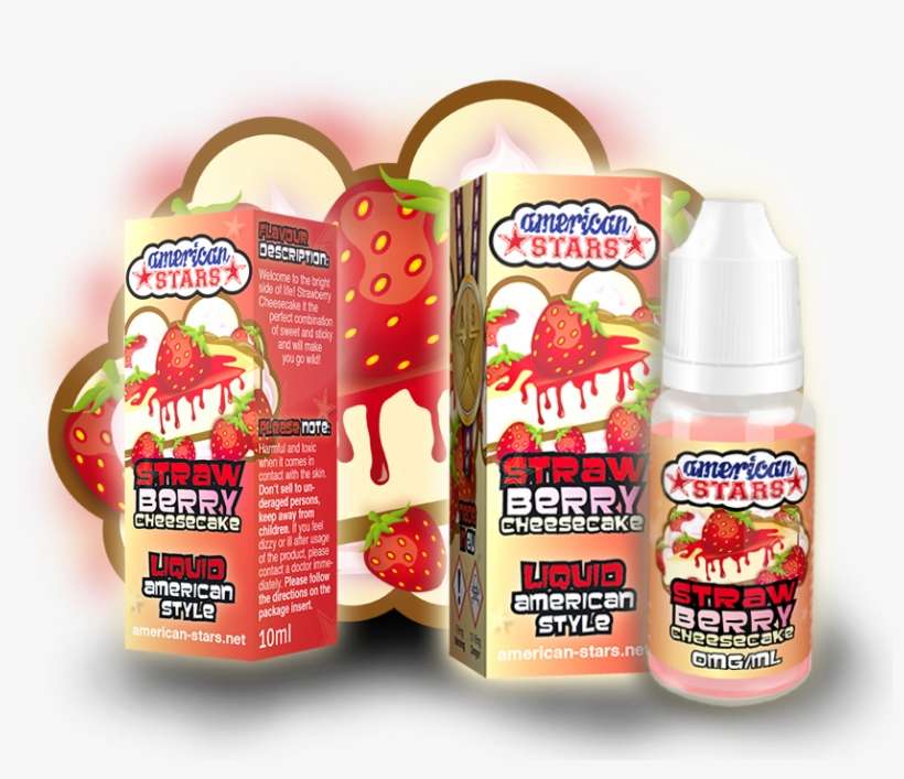 American Stars E Liquid American Stars Strawberry Cheesecake - American Stars E Liquid, transparent png download
