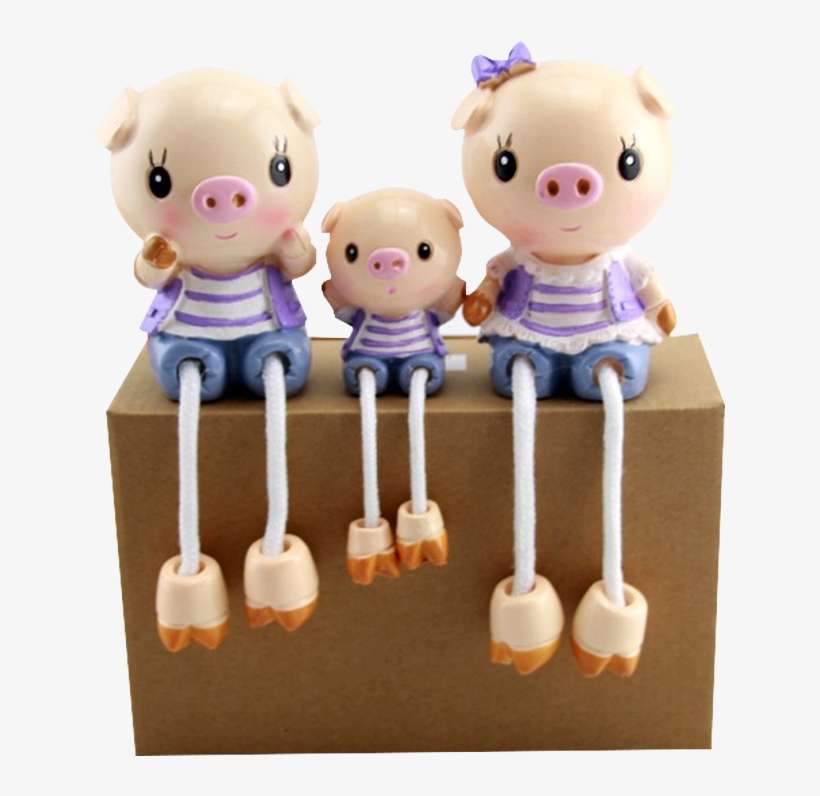 A Family Of Three Pigs Cute Cartoon Hanging Dolls Hanging - Child, transparent png download