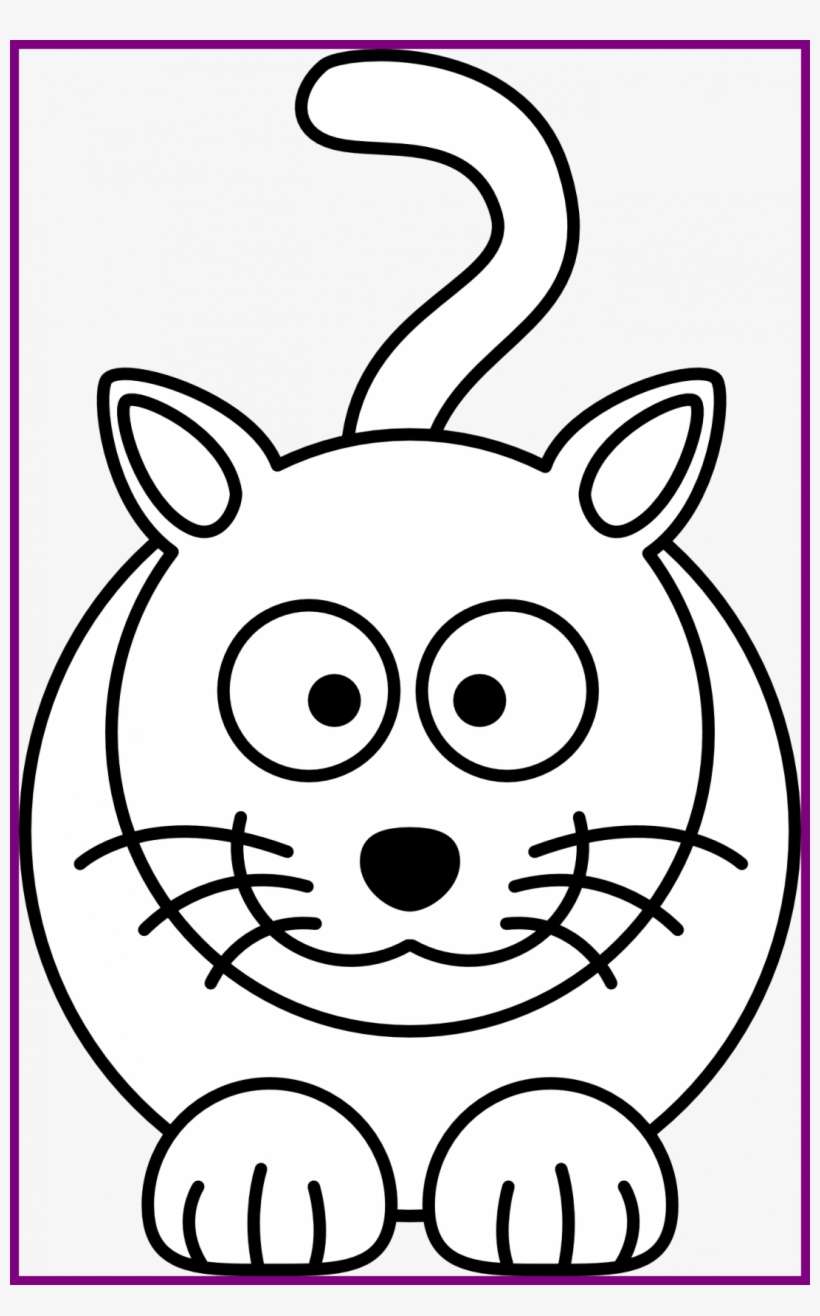 Large Size Of How To Draw An Easy Kitten Step By A - Clipart Cat Black And White, transparent png download