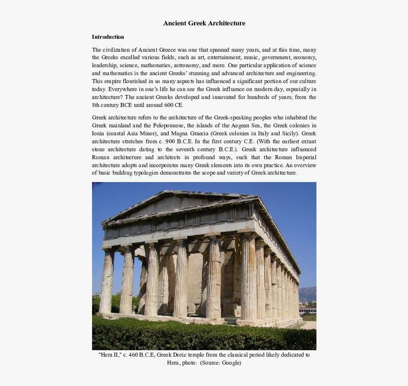 Docx - Temple Of Hephaestus, transparent png download