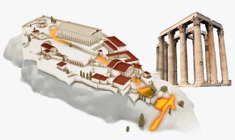 Acrópolis De Atenas - Temple Of Olympian Zeus, transparent png download