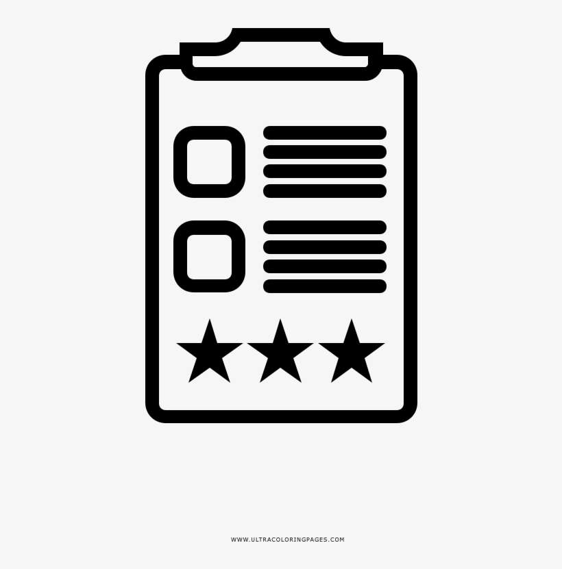 Clipboard Coloring Page, transparent png download