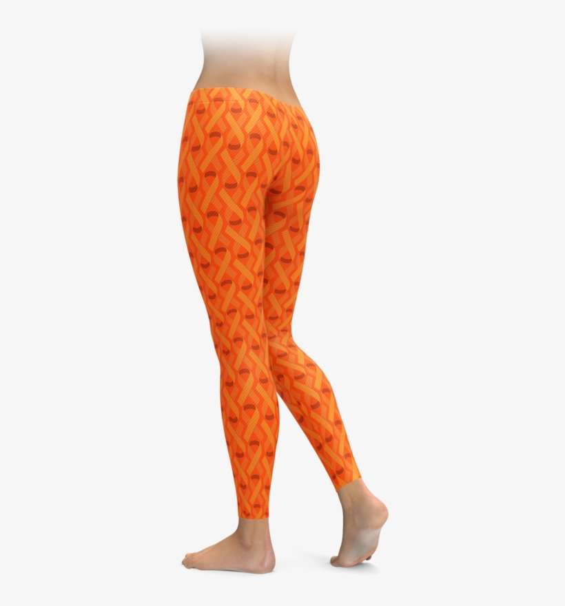 Multiple Sclerosis Or Leukemia Awareness Ribbon Leggings - Leggings, transparent png download