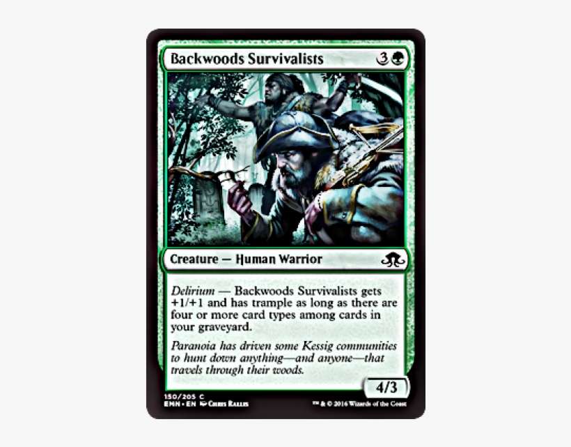 Backwoods Survivalists - Foil - Mtg Green Instants, transparent png download