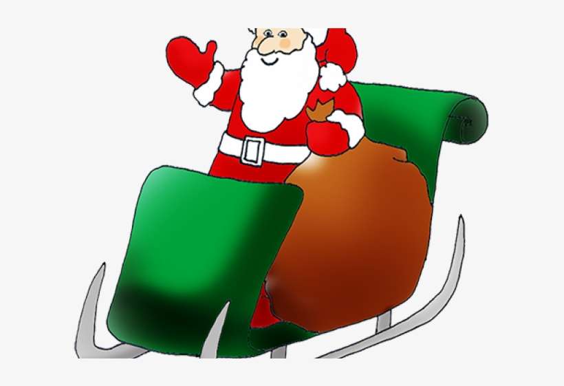 Easy Santa Claus On Sledge, transparent png download
