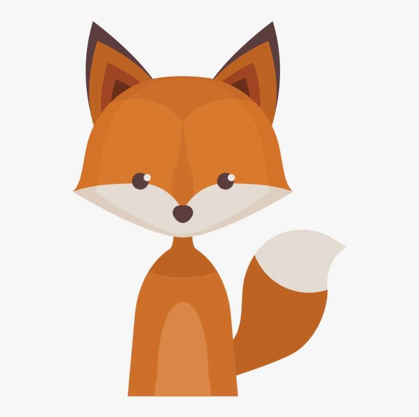 Red Fox Watercolor Painting Art - Cartoon Woodlands Fox, transparent png download