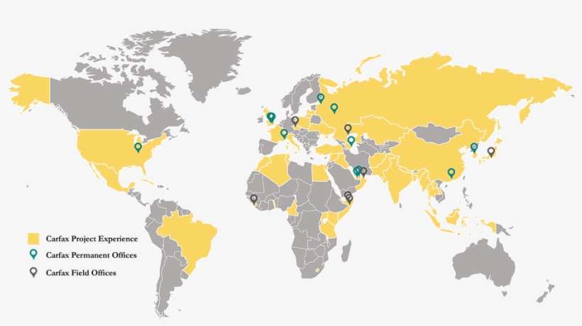Our Global Experience - Grey World Map, transparent png download