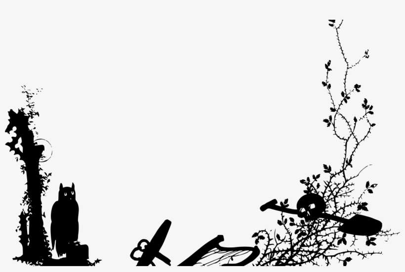 Creepy Clipart Cemetery - Skull Frame Vector Png, transparent png download