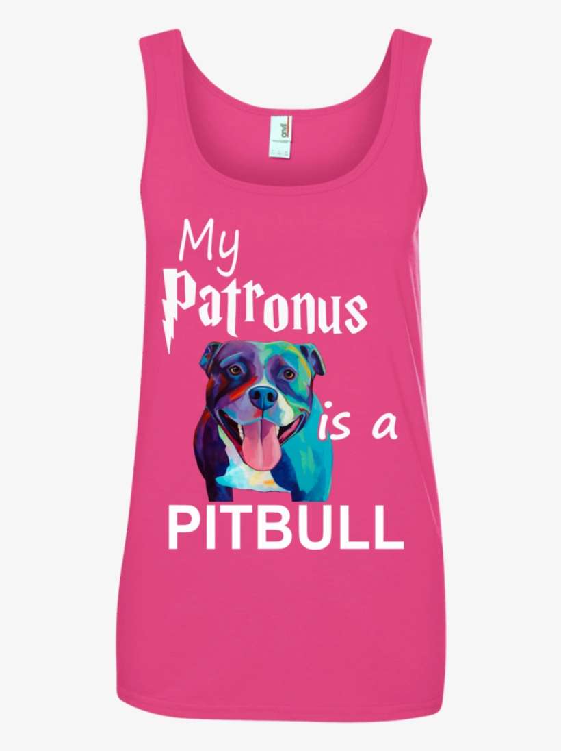 My Patronus Is A Pitbull ' 100% Ringspun Cotton Tank - Shirt, transparent png download