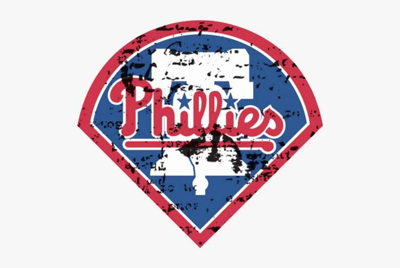 Philadelphia Phillies 1992-present Primary Logo Distressed - Philadelphia Phillies Logo, transparent png download