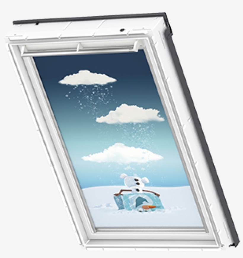 Search Image For Velux Blackout Blind Frozen Olaf - Velux Ck04 Blackout Blind, transparent png download