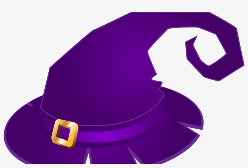 Purple Witch Hat Transparent Png Clip Art Image Gallery - Witch Hat Transparent Background, transparent png download