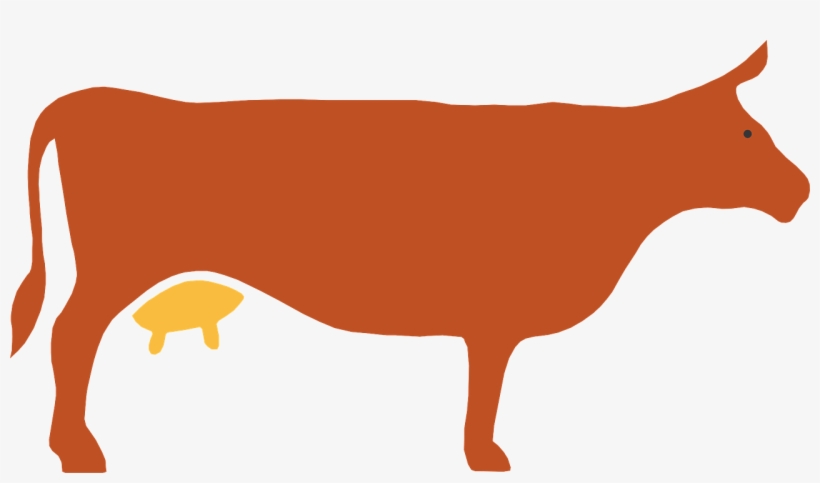 Cow Silhouette Livestock - Cow Silhouette, transparent png download