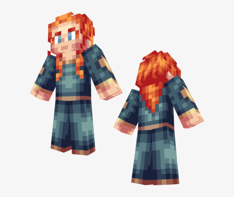 Uqmqxdpng - Merida Brave Minecraft Skin, transparent png download