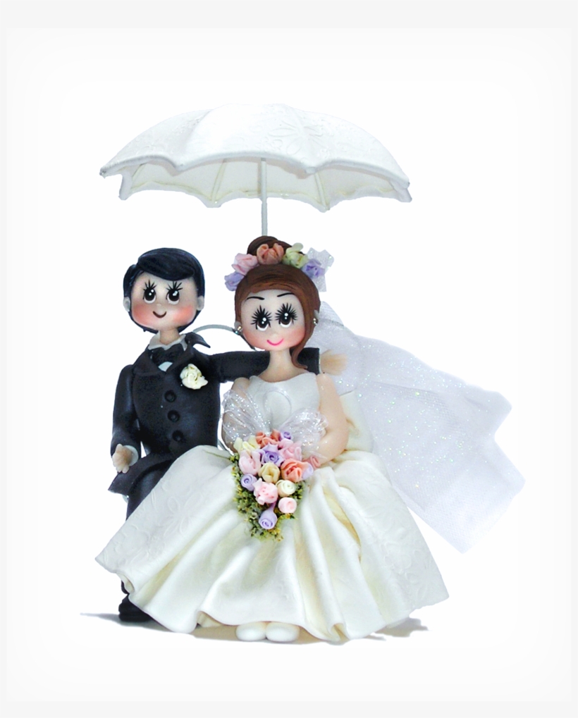 Bo99 Novios De Pasta Con Paraguas Copy - Bride, transparent png download