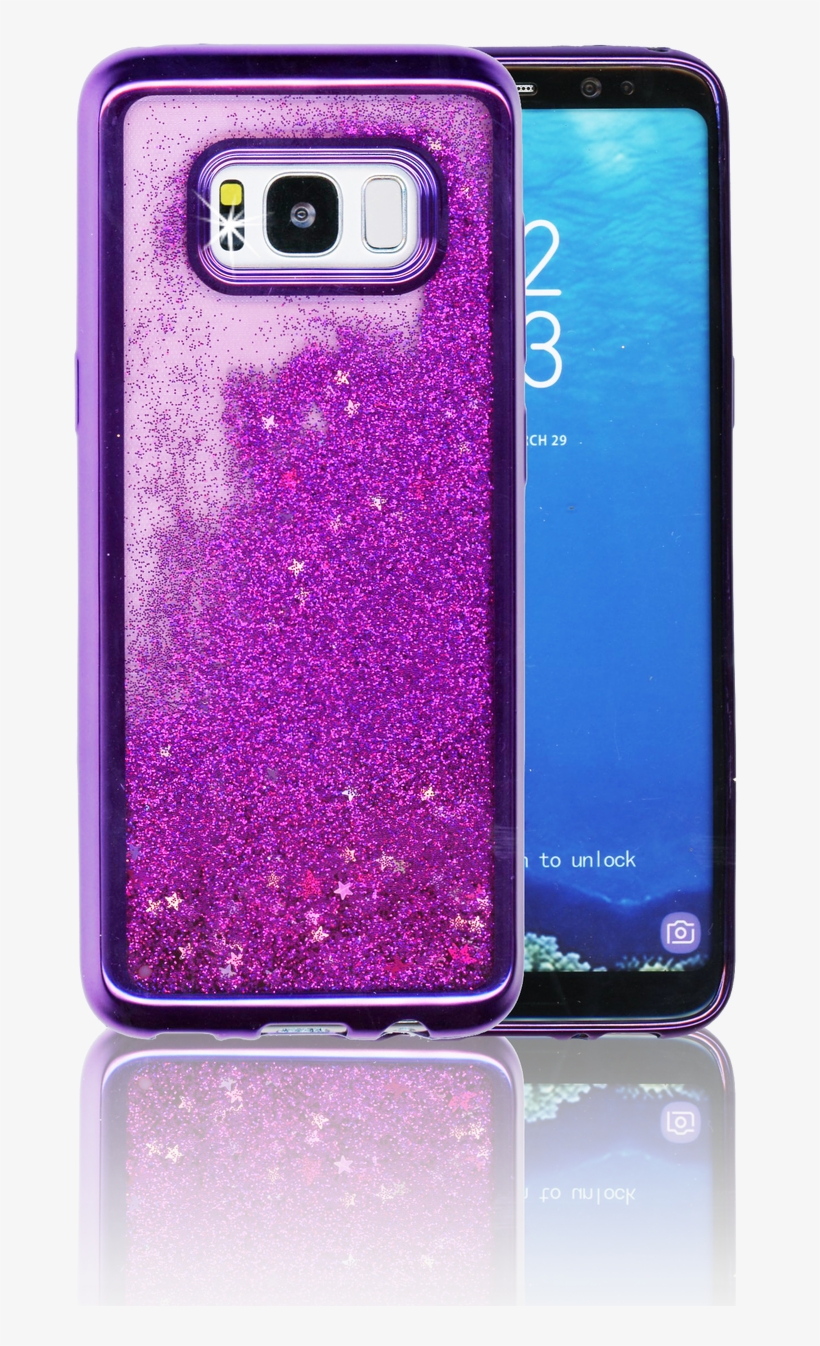 Samsung Galaxy S8 Mm Electroplated Water Glitter Case - Glitter, transparent png download