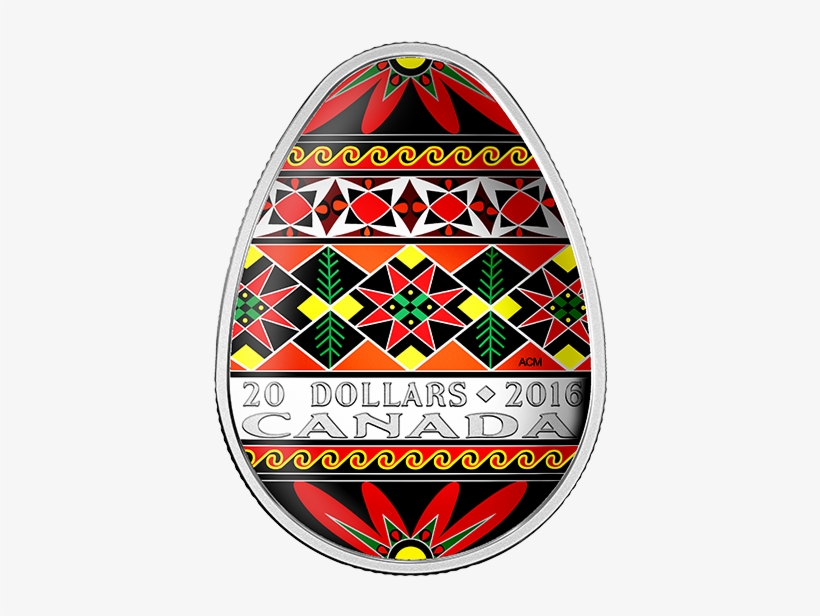 Fine Silver Coloured Coin Traditional Ukrainian Pysanka - Ukrainian Coin Canadian Mint, transparent png download