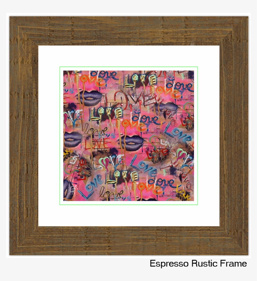 Love Espresso Rustic Frame - Picture Frame, transparent png download