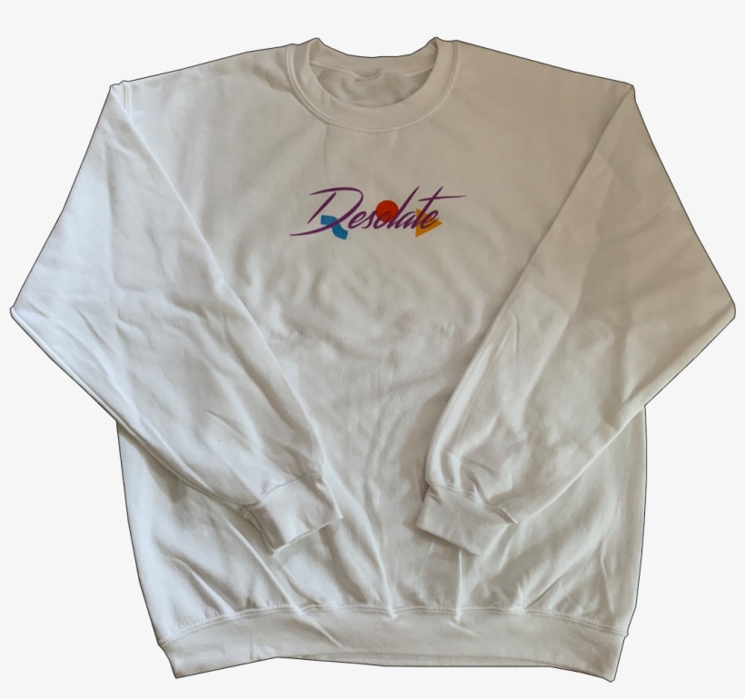 Image Of Vaporwave Crewneck - Long-sleeved T-shirt, transparent png download
