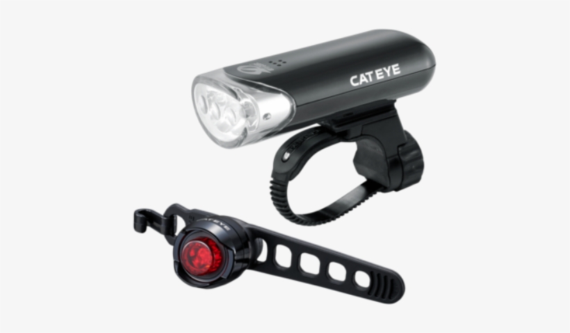 Cateye Hl-el135 And Orb Light Set - Bike Headlight Tail Light, transparent png download