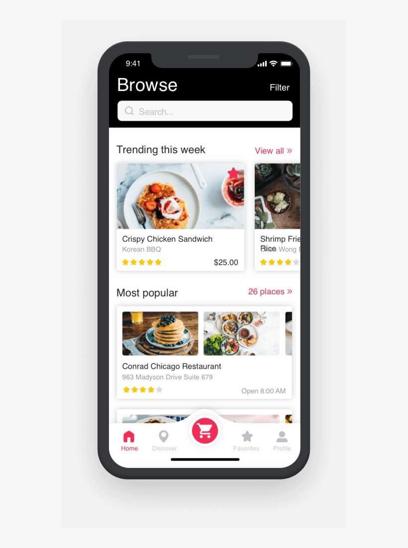 Route Optimization - Food Ordering App Ui, transparent png download