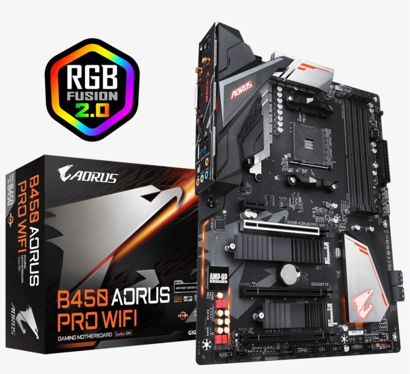 ‹ › - Gigabyte B450 Aorus Pro Wifi, transparent png download