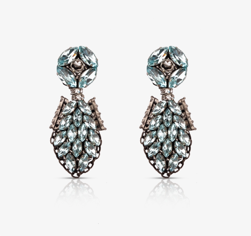 Crystal Blue Gown - Earrings, transparent png download