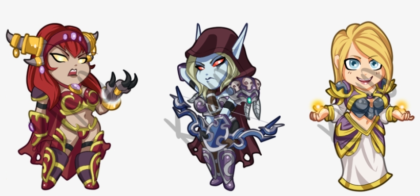 Girly Girls By Kinotastic Banshee Queen, Sylvanas Windrunner, - Alexstrasza Chibi, transparent png download