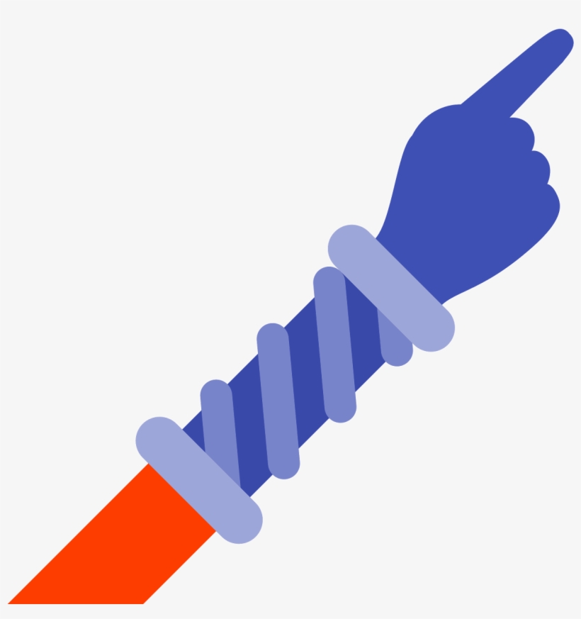 There Is A Hand And A Sleeve That Stops Between The - Illustration, transparent png download